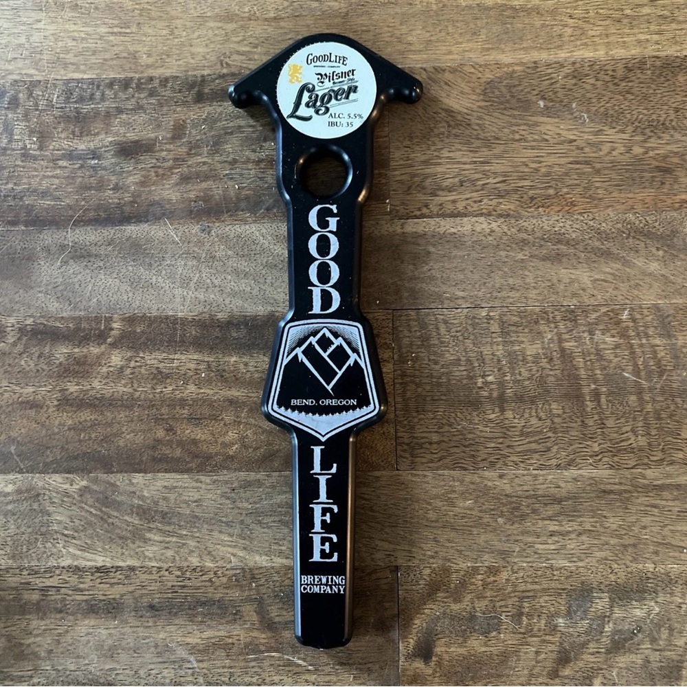 Good Life Pilsner Lager / Wave PA Metal Draft Beer Tap Handle Knob Bar 10.5”